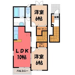 新古河駅 徒歩15分 2階の物件間取画像